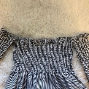 Black and White Off Shoulder BabyGirl Shirt